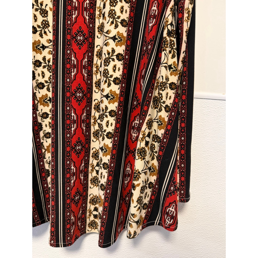 Show Me Your Mumu Mini Tunic Dress women’s XS Red Black Floral Boho Long Sleeve - Picture 8 of 16